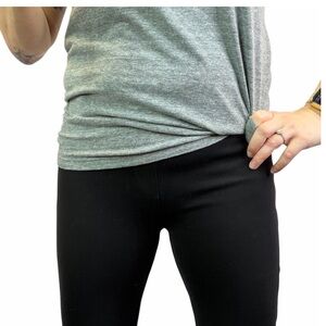 Betabrand Bootcut Dress Pant Yoga Pants Black Mid Rise Stretch small long